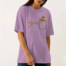 Printed T Shirt Pocket Design Womens Short Sleeve Urban Fashion High Street Wear <b>Comfortable</b> Lady Tee - Product Image 2