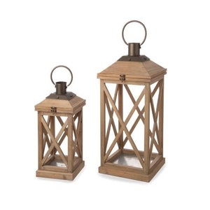 Lanterne à bougie en verre et bois avec poignée en corde, accessoire décoratif vintage pour la maison, le mariage et le jardin - Product Image 4