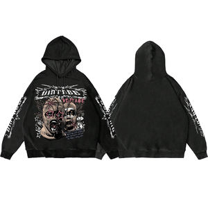 Sweat à capuche réversible en polyester/coton avec strass DTF, design tendance pour l'hiver, nouveau style pour hommes - Product Image 5