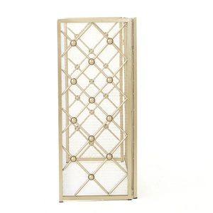 Paravent décoratif pliable en métal à motif géométrique pour foyer, protection contre les étincelles, écran de protection durable en fer pour cheminée - Product Image 4
