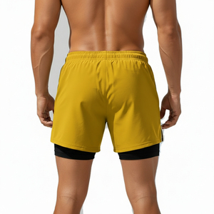 Shorts cargo de performance pour hommes, double couche, séchage rapide, poches sécurisées, pour l'été, vente en gros - Product Image 3