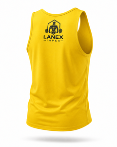 Débardeur de sport jaune personnalisé pour homme – Maillot de fitness sans manches, gilet de musculation, chemise d'entraînement à séchage rapide, vêtement de sport athlétique - Product Image 3