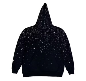 Fabricante de sudaderas personalizadas con pedrería, de corte oversize y holgado con hombros caídos, en felpa de algodón de bajo gramaje, con lavado vintage, estampado y bordado - Product Image 2