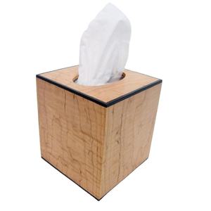 Caja de pañuelos de madera clásica natural para el hogar, la oficina y el coche, dispensador de pañuelos elegante para una decoración estética del hogar. - Product Image 2