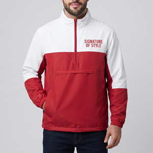 Veste coupe-vent imperméable en gros pour hommes, 100 % nylon élasthanne, vestes de randonnée imperméables pour hommes, veste de pluie imperméable à col montant pour hommes - Product Image 1