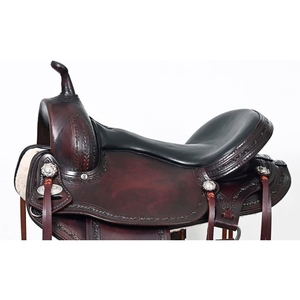 Selle de cowboy en cuir véritable sur mesure, équipement d'équitation western, équipement équestre haut de gamme, fournisseur de fabrication OEM ODM - Product Image 3