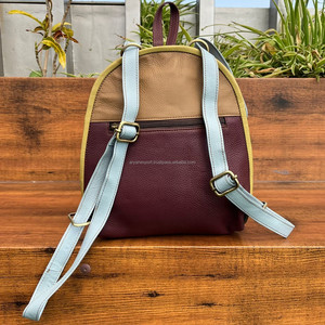 Nouveau sac à dos pour femmes en cuir recyclé de grande capacité de haute qualité loisirs en cuir coloré voyage d'affaires sacs à dos convertibles - Product Image 6
