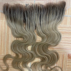 CDYHAIRVN Gray Color <b>Body</b> <b>Wave</b> Lace Frontal Human Hair 13x4 13x6 HD Transparent Lace Frontal Soft Wavy Raw Vietnamese Hair - Product Image 1