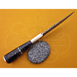 Couteau multifonction à lame fixe en acier Damas carbone fait main, manche en bois, design moderne, garantie 3 ans pour le bushcrafting - Product Image 2