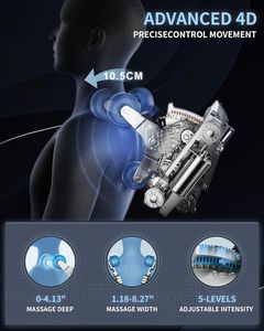 Fauteuil de massage Shiatsu corps entier avec fonction zéro gravité extensible et rail SL pour un massage profond et des étirements - Product Image 4