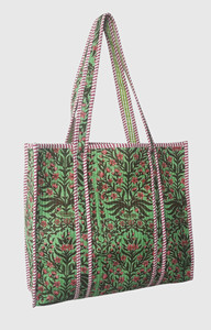 Sac fourre-tout en toile à motifs floraux bohèmes, ouvert en dessus, pour femmes, sac de shopping, utilisable toute l'année - Product Image 3