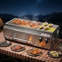 Barbecue au gaz en acier inoxydable de qualité supérieure DanFuQi, réduction du bruit, nettoyage facile, équipement commercial, garantie 1 an