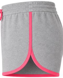 Custom <b>Grey</b> And Neon Pink <b>Women</b> Sports Running <b>Shorts</b> Quick Dry Breathable Elastic Waist Gym Fitness Casual Activewear <b>Shorts</b> - Product Image 6