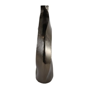 Vase de table contemporain Ember Curve en bronze fait main, 11x10 pouces, sculpture décorative abstraite - Product Image 3
