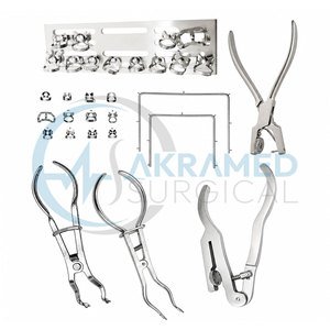 CE Certified Rubber Dam Instrument <b>Set</b> Ainsworth <b>Punch</b> Brewer Forceps Ivory Clamps Endodontic Dental Instruments Kit - Product Image 5