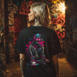 เสื้อยืดผู้ชายผ้าฝ้าย 100% เนื้อหนา หรูหรา ทรงโอเวอร์ไซส์ ไหล่ตก ออกแบบโลโก้ได้ตามต้องการ ทรงบ็อกซี่ เสื้อยืดผ้าฝ้ายออร์แกนิคแบบเรียบ - Product Image 4