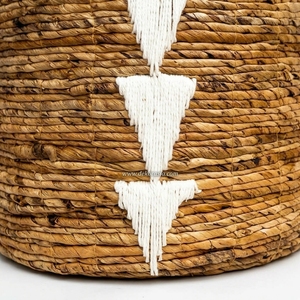 Panier en banane tressé écologique décoratif, multifonctionnel pour le rangement et la lessive, avec poignée, nouveau design tendance - Product Image 4