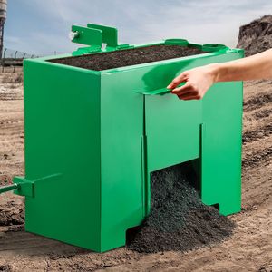Caja de lastro para remolque agrícola, 3 puntos, categoría 1, para tractor, capacidad de 800 lb, acero de alta resistencia con receptor de enganche de 2 pulgadas - Product Image 1