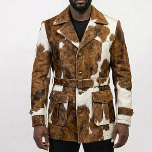 Professional Manufacturer Cowhide Embossed Design Custom Printing Logo Cow Hide <b>Leather</b> <b>Jacket</b> For <b>Men</b> - Product Image 1