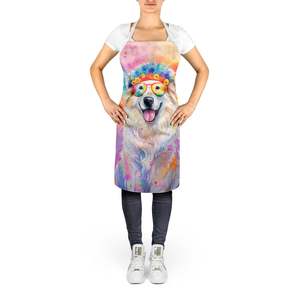 Great Pyrenees Hippie Dawg Unisex Large Multicolor <b>Apron</b> for Cooking Baking Crafts <b>Gardening</b>-for Adults Men and Women - Product Image 2
