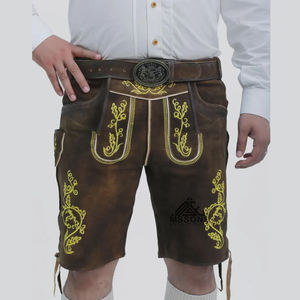 Les Lederhosen traditionnels autrichiens pour hommes, en coton 100% brodé, style vintage bavarois, les plus vendus pour l'Oktoberfest 2025 - Product Image 1