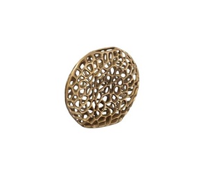 Contemporary Bronze Tabletop <b>Vase</b> with Geometric Pattern Handmade for Home Decor Living Room Interior Design for Home Decor - Product Image 1