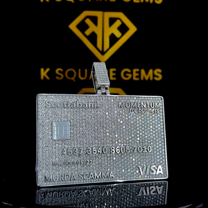 Classique fait à la main plaqué platine en argent sterling 925 en forme de coeur personnalisable pendentif Hip Hop Moissanite avec breloques - Product Image 6