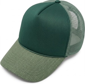 Casquette de baseball trucker verte forêt à 6 panneaux en maille, réglable avec fermeture snapback, respirante, pour l'extérieur, décontractée, avec logo personnalisé - Product Image 4