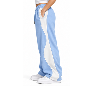 <b>Women</b> 100% Cotton <b>Baggy</b> Fleece Trousers manufacturer supplier factory OEM ODM private label bulk order apparel streetwear casual - Product Image 2