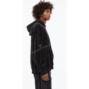 Sweat-shirts pour hommes, décontractés, à capuche, en velours 100%, tissu uni, respirant, design tendance, élégants, OEM - Product Image 5