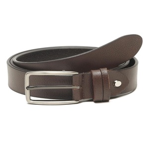 Cinturón Casual de Cuero Premium Marrón con Acabado Vegetal para Hombre, con Elegante Hebilla de Aleación de Zinc, Cinturón Casual de Negocios - Product Image 4