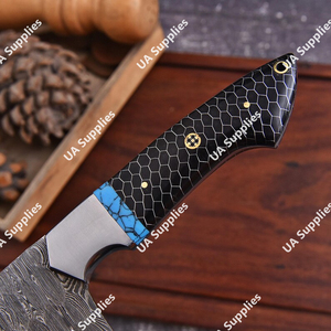 Hot Selling Carbon Steel Chef Knife Black Honeycomb Handle Razor Sharp Full Tang Premium Ambidextrous Modern Best Price Luxury - Product Image 6