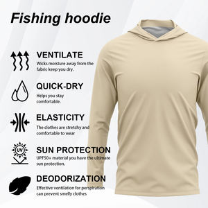 Sudadera con Capucha para Pesca Deportiva al Aire Libre, Hecha a Medida, de Alta Calidad Premium, Nueva Llegada, 100% Poliéster, Manga Larga, UPF 50, Secado Rápido - Product Image 5