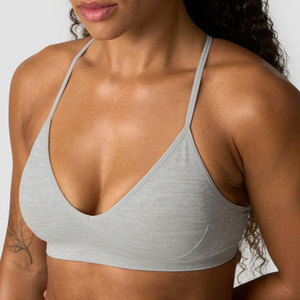 Soutien-gorge de sport pour femme à décolleté plongeant, dos croisé, séchage rapide, anti-boulochage, bretelles réglables, coussinets amovibles - Product Image 4