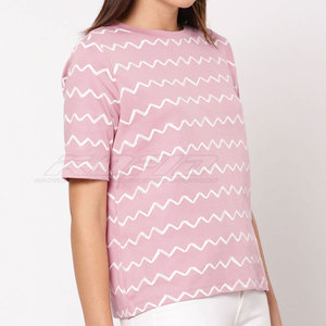 T-shirt pour femmes élégantes, tissu de qualité supérieure, coton doux, vêtements décontractés tendance, collection été, marque privée - Product Image 2