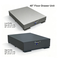 Unité de rangement modulaire robuste en acier pour tiroir de plancher, boîte de chargement sous étagère, glissières de benne de camion, organisateur de rangement