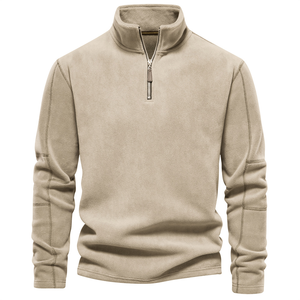 Sweat-shirt à capuche en polaire pour homme, col montant, tricoté, chaud et décontracté, pour l'automne et l'hiver - Product Image 4