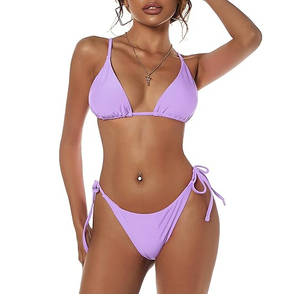 Ensemble de maillots de bain deux pièces pour femmes, bikini élégant pour la plage, vêtements de piscine pour les vacances d'été, vêtements de plage confortables, fournisseur en gros - Product Image 4