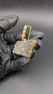 Colgante de Letra Personalizado con Diamantes, Estilo Hip Hop, Chapado en Oro o Plata, Regalo de Joyería - Product Image 4