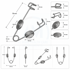 Ensemble de rétracteurs ophtalmiques manuels en acier inoxydable certifié ISO13485, instrument médical de classe II pour les yeux - Product Image 5
