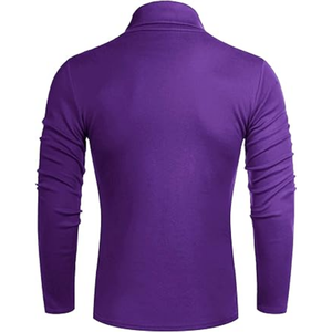 Custom Men's Winter Long Sleeve Red Turtleneck Pullover Sweater Knitted Turtle Neck Sweatshirt Manufacturer's Customizable - Product Image 2