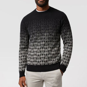 Pull-over décontracté pour homme en mélange de mohair et de laine, col rond, jacquard, tendance 2025, nouveau modèle OEM populaire - Product Image 2