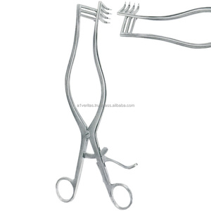Retracteurs manuels A-1 VERITAS Adson à forte demande, à dents coupantes et mues 3x4, en acier inoxydable, 27 cm, certifiés CE, ensemble d'instruments chirurgicaux - Product Image 2