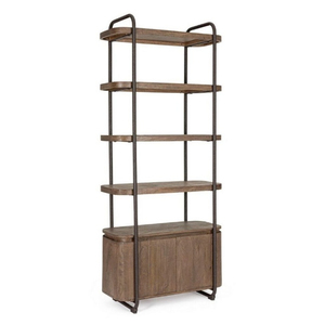 Étagère industrielle en bois extensible sans dossier à 4 niveaux, meuble de rangement moderne pour salon, bibliothèque autoportante pour la maison - Product Image 4