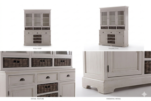 Armoire de rangement en teck massif, grande capacité, durable, écologique, design scandinave contemporain, couleur, salon - Product Image 3