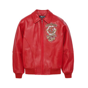 Chaqueta de cuero para hombre de color sólido, diseño personalizado, chaqueta de cuero informal para hombre, talla grande - Product Image 4