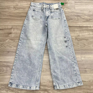 Casual Fashion Style Women Baggy Jeans Pants Hot Sale Regular Wear Cotton <b>Material</b> Customize Design And Logo <b>Denim</b> Pants - Product Image 1
