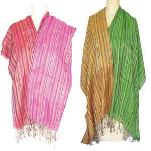 Elegant Stripe Design Handloom Scarf Soft Woven Cotton Traditional Artisan Made Lightweight Fashion <b>Wrap</b> <b>Shawl</b> Unisex Winter - Product Image 4