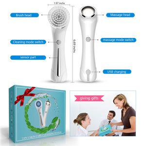 Spazzola per Pulizia Viso IPX7 Impermeabile 3 in 1, Ricaricabile, con 4 Testine per Massaggio e Pulizia Profonda, per Esfoliazione - Product Image 3