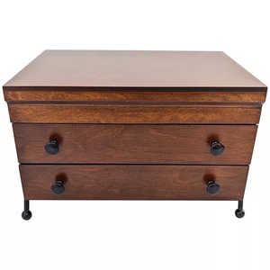 Large Vintage Handmade Metal Sustainable Eco-Friendly Protective <b>Storage</b> <b>Box</b> Faux Leather Lining Zipper Closure Lock Rectangle - Product Image 6